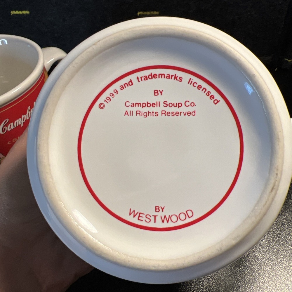 1999 Campbell's Homestyle M'm M'm Good Soup Bowl Mugs Westwood Vintage Set Of 2 - Picture 7 of 13